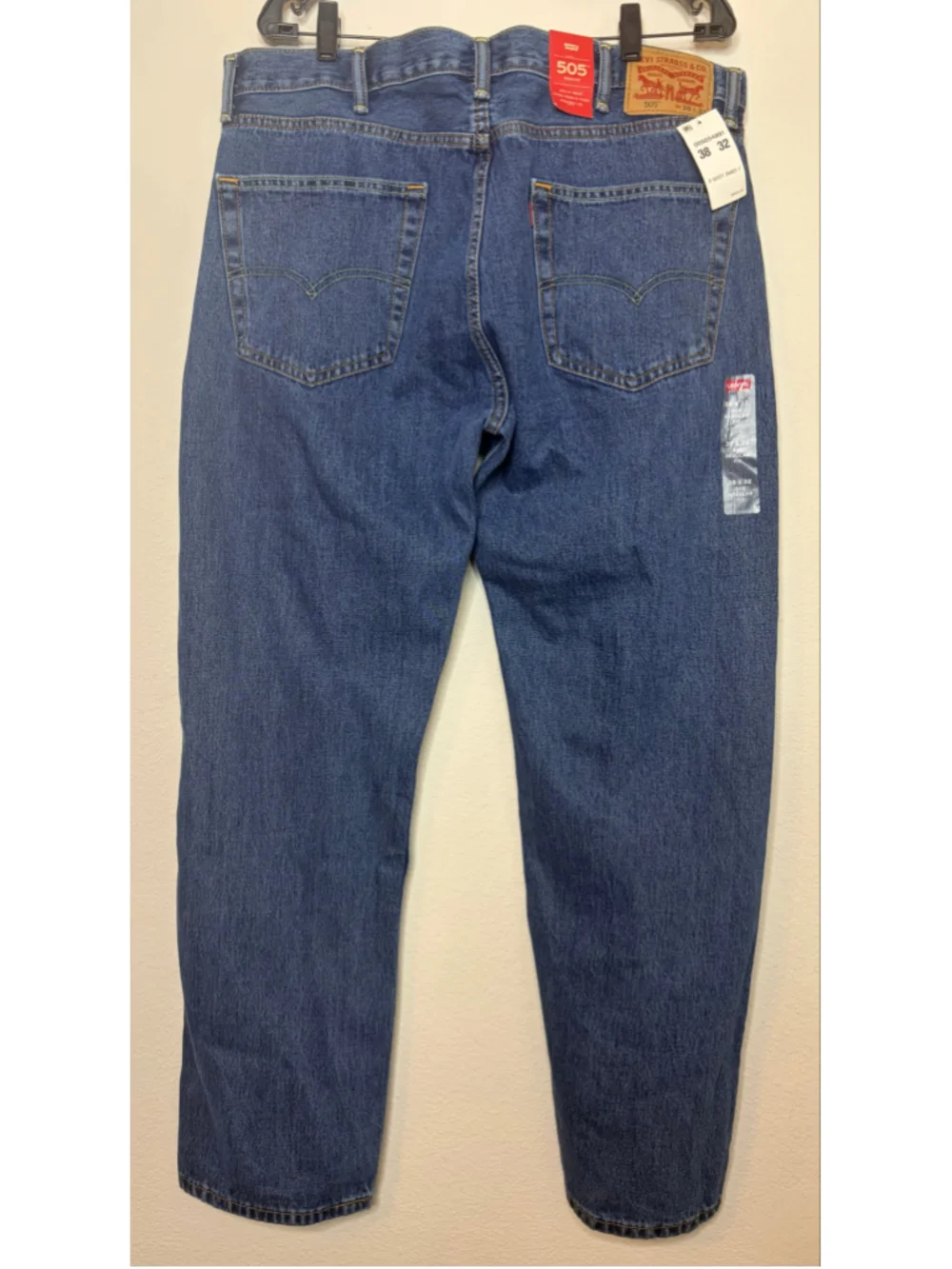 Men's Levi's 505 Regular Fit Straight Jeans Waist 38 Blue